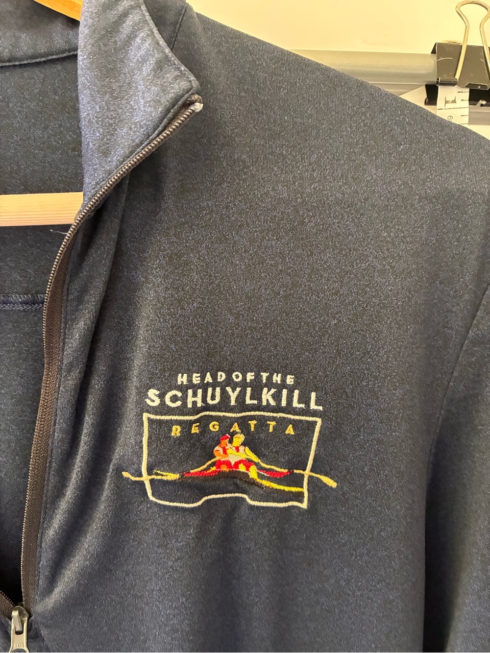 Sport-Tek Women's Navy Schuylkill Regatta 1/4 Zip Pullover View 2